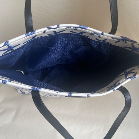 Kate Spade Dancing Starfish Bon Shopper Under the Sea Nautical Tote Shoulder Bag - Picture 8 of 12